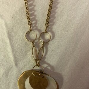 Gold Multi-Disc Pendant Necklace for Women